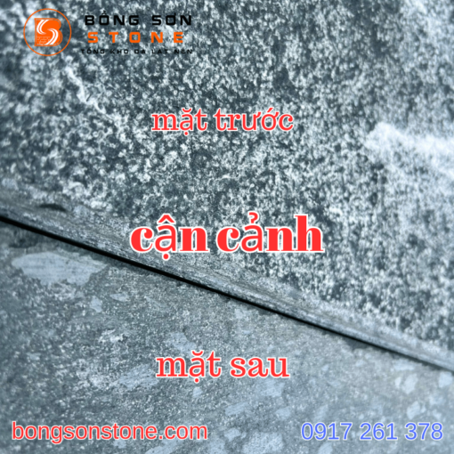 cận cảnh đá băm xanh soi cạnh