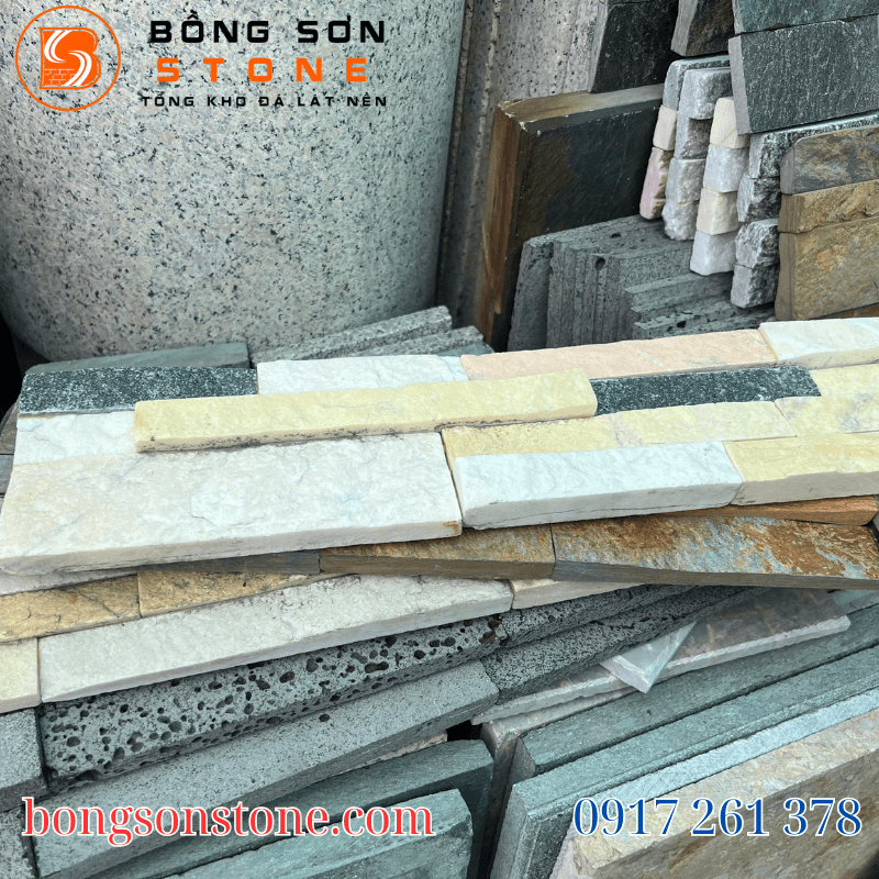 Đá ghép ốp tường 10x50cm 6 Đá ghép ốp tường tại Bồng Sơn Stone