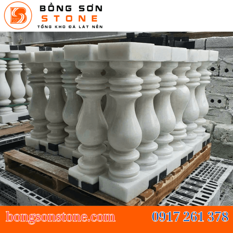 Lan can lục bình đá trắng tự nhiên 4 Lục bình đá tự nhiên