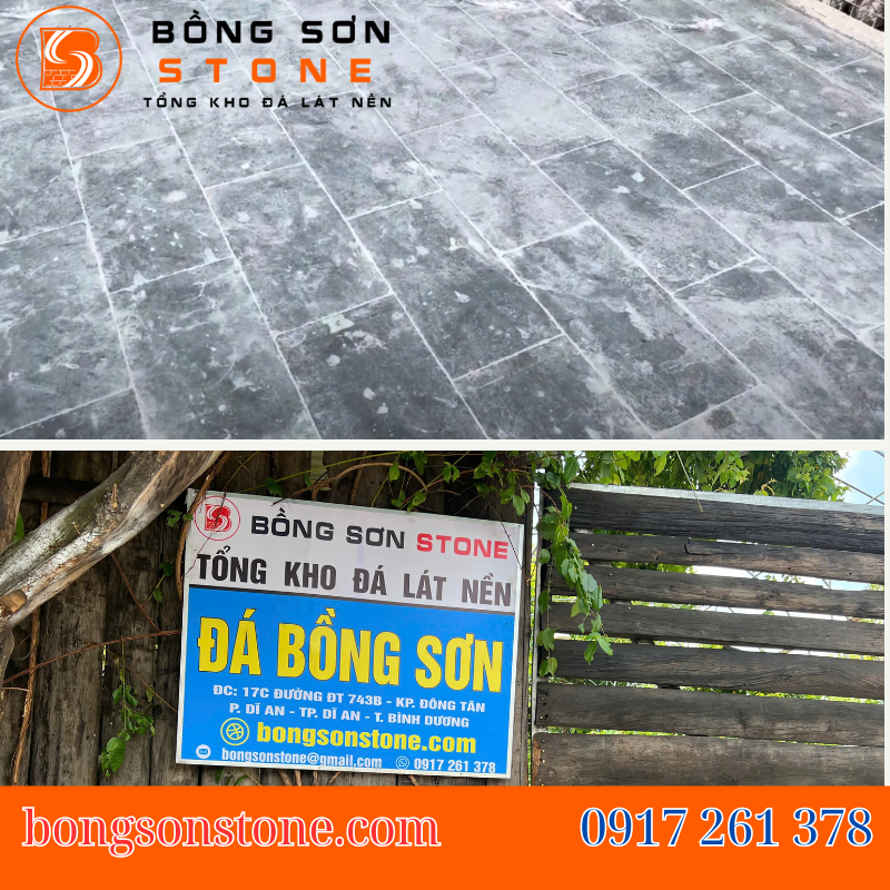 Đá xanh Thanh Hóa lát nền được Bồng Sơn Stone lấy từ các mỏ đá nổi tiếng