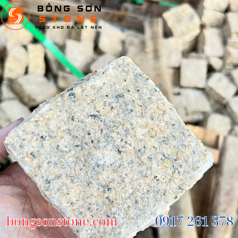 Đá Cubic vàng 10x10x5cm 5 Đá Cubic vàng phù hợp để lát nền mọi hạng mục công trình