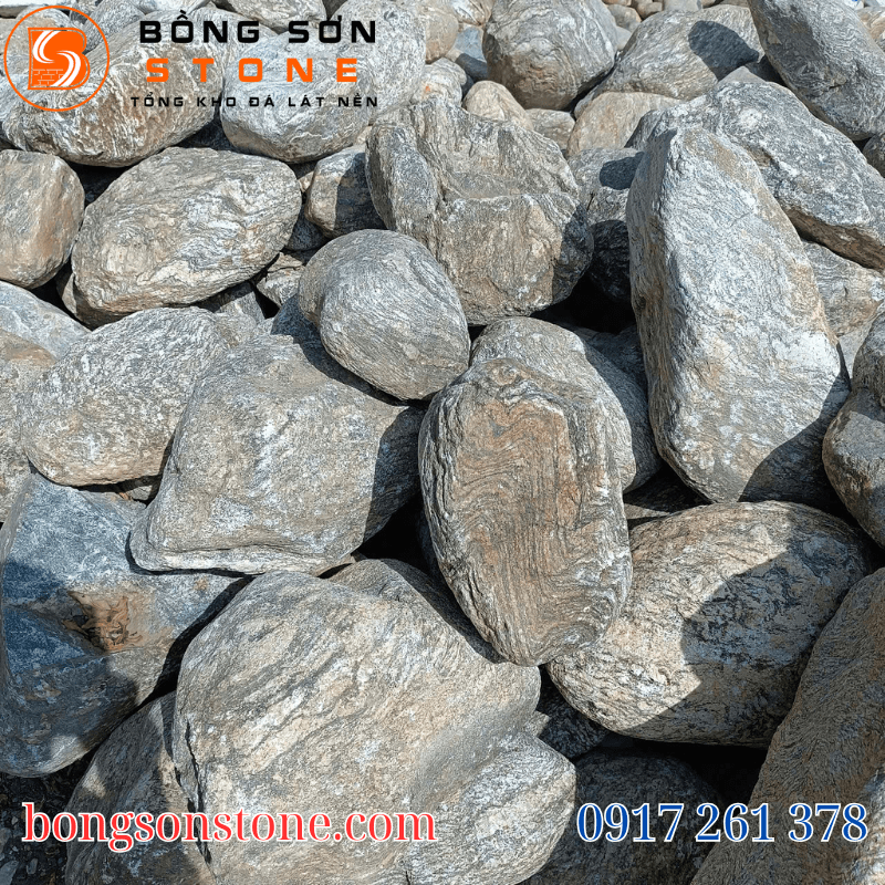 Đá cuội vân mây trang trí tiểu cảnh, sân vườn, hòn non bộ 5 Đá cuội vân mây trang trí