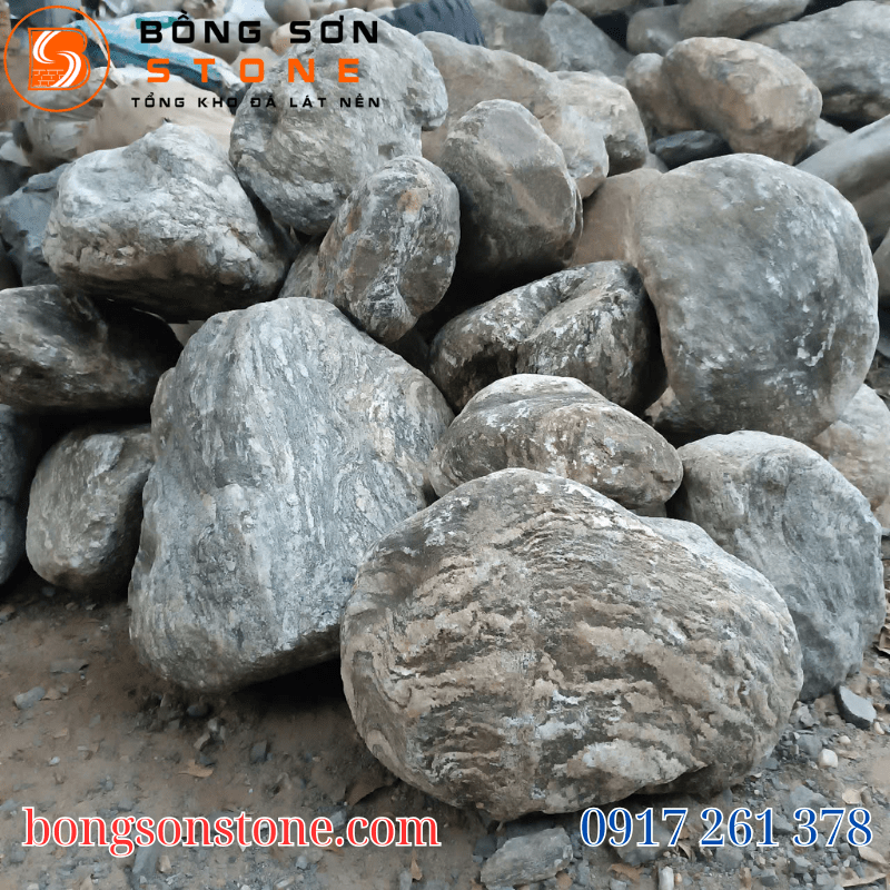 Đá cuội vân mây trang trí tiểu cảnh, sân vườn, hòn non bộ 6 Giá đá cuội vân mây