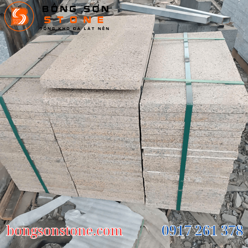Đá vàng Bình Định khò mặt 30x60x3 5 Bồng Sơn Stone tự hào là đơn vị cung cấp đá tự nhiên uy tín
