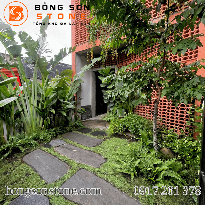 Trang trí sân vườn bằng đá bước dạo kết hợp sỏi đẹp chuẩn kiến trúc sư 2 Sỏi và đá bước dạo giúp bạn kiến tạo nên một không gian xanh ấn cách