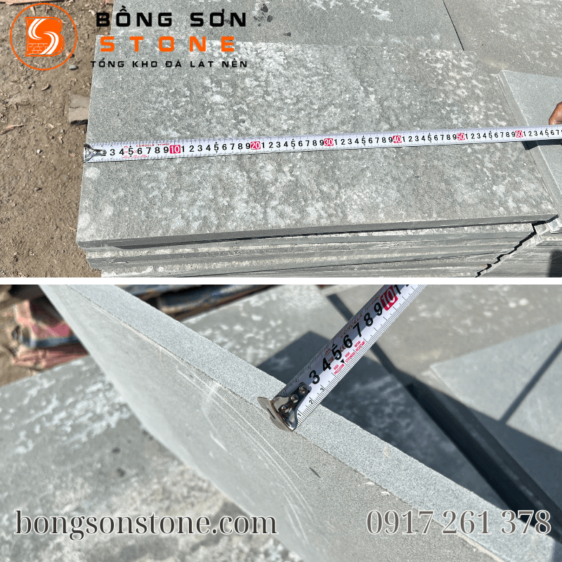 Đá sa thạch xanh khò 30x60x2cm lát sân vườn, vỉa hè 2 Đá sa thạch xanh khò 30x60cm
