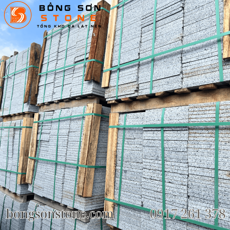 Đá xám bông khò 30×60x2cm lát sân trang trí – bền đẹp, chống trơn, dễ thi công 5 Bồng Sơn Stone chuyên cung cấp đá xám bông khò mặt tự nhiên