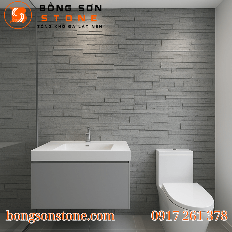 đá ghép ong xám ốp tường