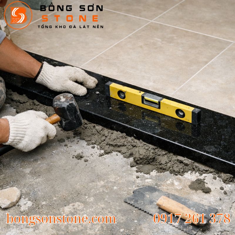 Lắp đặt đá ngạch đúng kỹ thuật theo hướng dẫn để tăng độ bền cho ngôi nhà