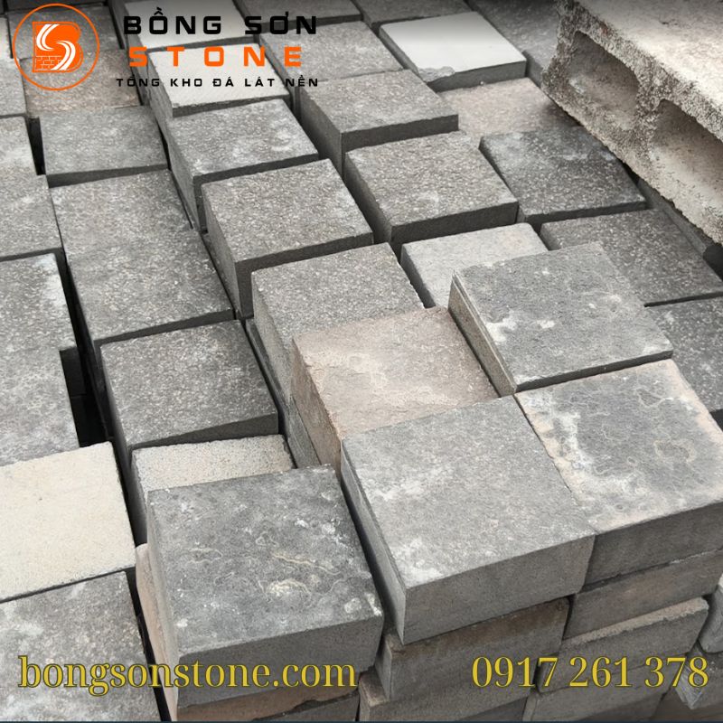 Đá Bazan Cubic 10x10x5cm Lát Vỉa Hè, Lối Đi, Khuôn Viên Bền Đẹp 1 da bazan cubic 10x10x5 4