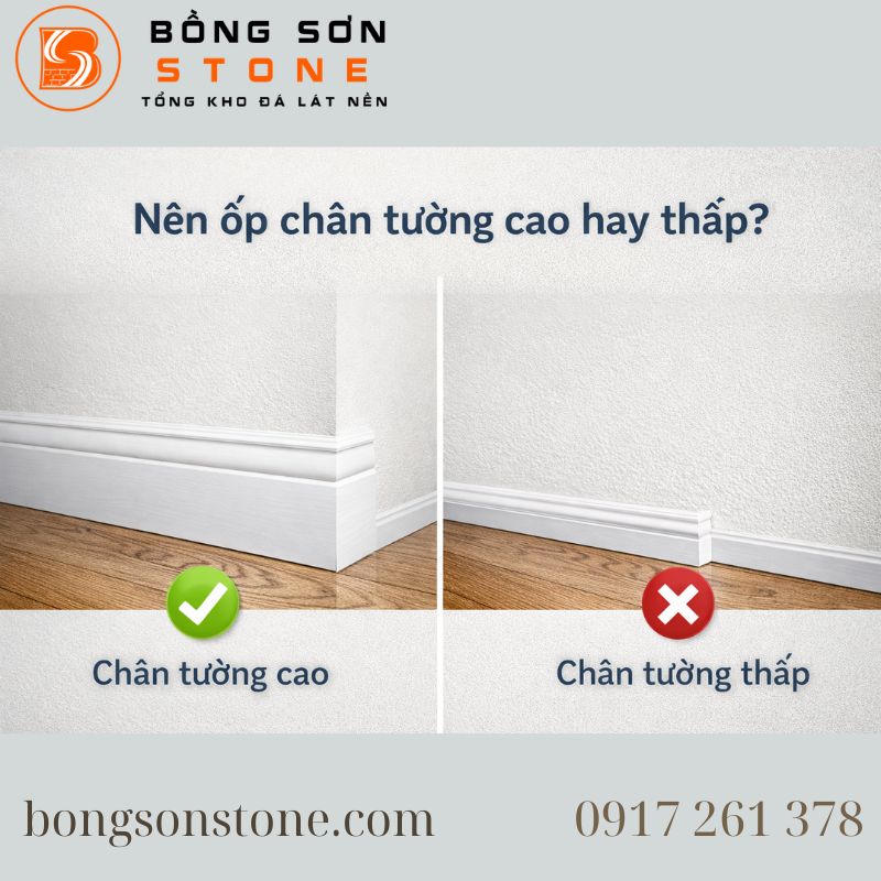 Nên Ốp Chân Tường Cao Hay Thấp Cho Nhà Ở?
