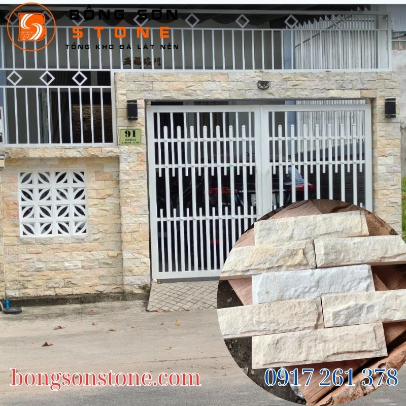 Đá ốp mặt tiền nhà ống: Top mẫu đẹp, bền và xu hướng mới nhất 6 da op mat tien nha ong 6