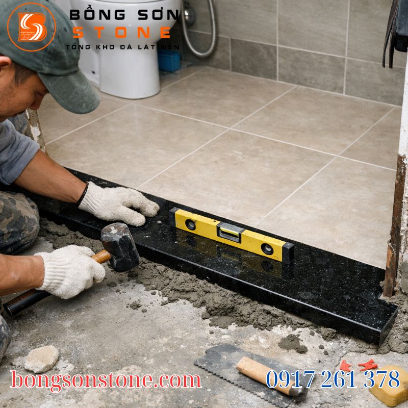 Minh họa cụ thể để nhận biết ngạch cửa là gì qua từng vị trí như cửa chính, cửa phòng và nhà vệ sinh.