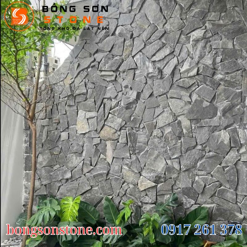 Đá rối bazan cũng được ứng dụng trong ốp tường