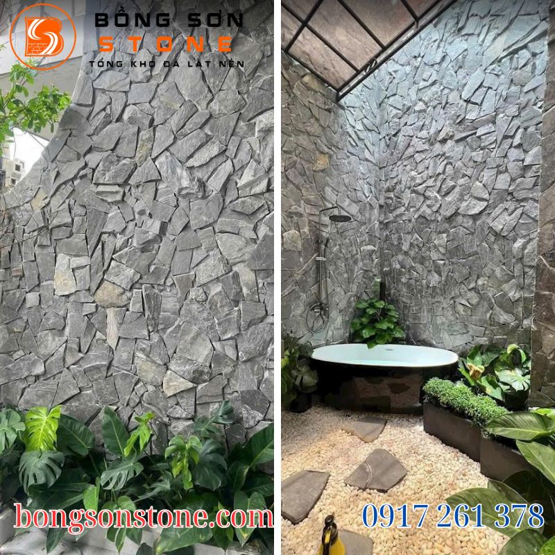 Các mẫu đá ốp tường tự nhiên đa dạng màu sắc và kiểu dáng, phù hợp ứng dụng linh hoạt