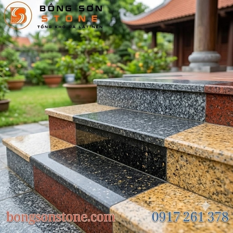 Tam Cấp Nên Dùng Đá Gì? So Sánh Đá Granite, Đá Xanh Và Đá Bazan 4 Tam cấp nên dùng đá gì? Đá Granite tự nhiên ốp tam cấp bền chắc, chống thấm tốt với đa dạng sắc màu và kiểu hoàn thiện bề mặt sang trọng.